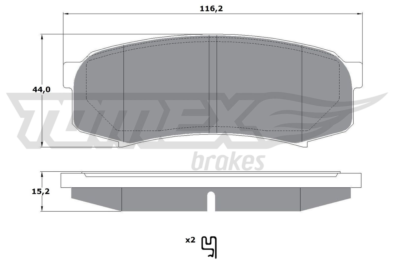 Sada brzdových platničiek kotúčovej brzdy TOMEX Brakes